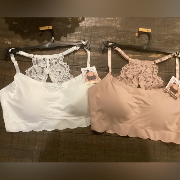 Back in stock! 🌸 2 PACK LOUNGE BRAS Laser Cut Lace - Picture 2 of 9